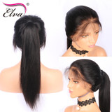 Elva Hair Human Hair Full Lace Wigs For Black Women Pre Plucked Natural Hairline With Baby Hair Straight Brazilian Remy Hair Wig