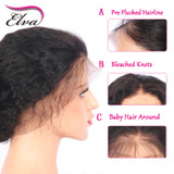 Elva Hair Lace Front Curly Wig 150% Density 13'x6' Human Hair Wigs For Black Women Pre Plucked Hairline Brazilian Remy Hair Wigs