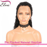 Elva Hair Curly 360 Lace Frontal Wig Pre Plucked Hairline Short Human Hair Bob Wigs For Black Women Brazilian Remy Hair Lace Wig