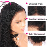 Elva Hair Curly Lace Front Human Hair Wigs Pre Plucked Hairline With Baby Hair 12"-24" Brazilian Remy Hair Wigs For Black Women