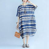 elseisle Striped Dress Plus Size New Korean Fashion Summer Style Stripe Dress For Ladies Women Summer Dress 2017 Wave Stripes