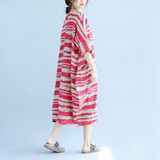 elseisle Striped Dress Plus Size New Korean Fashion Summer Style Stripe Dress For Ladies Women Summer Dress 2017 Wave Stripes