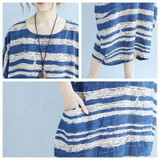 elseisle Striped Dress Plus Size New Korean Fashion Summer Style Stripe Dress For Ladies Women Summer Dress 2017 Wave Stripes