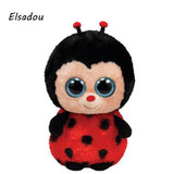 Elsadou Ty Beanie Boos Stuffed &amp; Plush Animals Ladybug Doll Toys For Girls