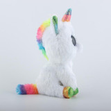 Elsadou Ty Beanie Boos Stuffed &amp; Plush Animals Colorful White Unicorn Toy Doll