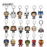 Elsadou Game of Thrones Action Figure Toy Suicide Squad Harley Quinn Joker Harry Potter Series Guardians of the Galaxy Keychain