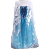 Elsa dress Princess Girl Dress Costume snow queen Cosplay Dress children clothing baby Kids dresses fantasia infantis vestido
