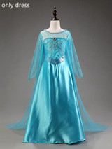 Elsa Dress Custom made Movie Princess girls costumes snow queen elbise Halloween Cosplay vestido elza fantasia infantil menina