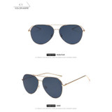 ELOT Fashion Brand Designer Oversized Pilot Oval Sunglasses Women Men Aviation Metal Frame Mirror Driving Sun Glasses Female