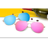 ELOT Fashion Brand Designer Oversized Pilot Oval Sunglasses Women Men Aviation Metal Frame Mirror Driving Sun Glasses Female