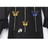Girls Dress with Handmade Butterfly 2017 Brand Children Clothes Christmas Winter Dress Princess Dresses for Girls Kids Costumes