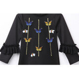 Girls Dress with Handmade Butterfly 2017 Brand Children Clothes Christmas Winter Dress Princess Dresses for Girls Kids Costumes