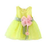 Girls dress summer dress Toddler Baby Girls Soild Flower Belt Dress Layered Tulle Tutu Dress Clothes with high quality AP19