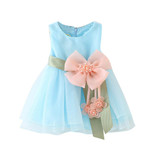 Girls dress summer dress Toddler Baby Girls Soild Flower Belt Dress Layered Tulle Tutu Dress Clothes with high quality AP19