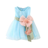 Girls dress summer dress Toddler Baby Girls Soild Flower Belt Dress Layered Tulle Tutu Dress Clothes with high quality AP19