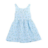 Girls dress summer dress Baby Kid Girls Sleeveless One Piece Dress Print Bowknot Tutu Dress Summer with high quality AP19