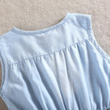 Girls Dress Summer 2017 Girl Flower Dress Baby Sleeveless Dresses Children Denim Dresses Kids Party Princess Clothes