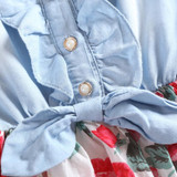 Girls Dress Summer 2017 Girl Flower Dress Baby Sleeveless Dresses Children Denim Dresses Kids Party Princess Clothes