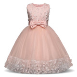 Girls Dress Pink Party Sleeveless Princess Dresses Kids Clothes Christmas Birthday Wedding Dress Tutu Dresses For Girls Costume