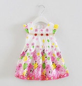 girls dress fashion girls print clothes Baby sleeveless kids clothes girl party dresses new infant baby clothes