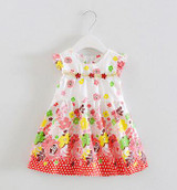 girls dress fashion girls print clothes Baby sleeveless kids clothes girl party dresses new infant baby clothes
