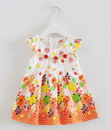 girls dress fashion girls print clothes Baby sleeveless kids clothes girl party dresses new infant baby clothes