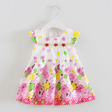 girls dress fashion girls print clothes Baby sleeveless kids clothes girl party dresses new infant baby clothes