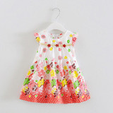 girls dress fashion girls print clothes Baby sleeveless kids clothes girl party dresses new infant baby clothes