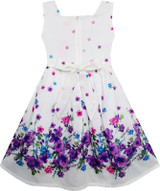 Girls Dress Elegant Princess Blooming Flower in Wind 2018 Summer Wedding Party Dresses Girl Clothes Size 4-12 Pageant Sundress