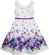 Girls Dress Elegant Princess Blooming Flower in Wind 2018 Summer Wedding Party Dresses Girl Clothes Size 4-12 Pageant Sundress