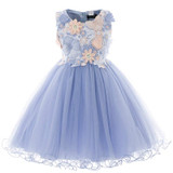 Girls Dress 3D Flower Children Wedding Party Ball Gown Butterfly Baby Girl Prom Dresses Princess Kids Birthday Frocks for Girl
