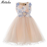 Girls Dress 3D Flower Children Wedding Party Ball Gown Butterfly Baby Girl Prom Dresses Princess Kids Birthday Frocks for Girl