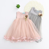 Girls Dress 2018 Brand Kids Clothes Butterfly Sleeve Letter T-shirt+Floral Voile Dress 2Pcs for Clothing Sets Children Dress