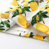Girls Dress 2017 Summer Girls Dresses Kids Clothes Cotton Lemon Floral Print Wedding Dress Girl Vetement Fille