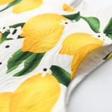 Girls Dress 2017 Summer Girls Dresses Kids Clothes Cotton Lemon Floral Print Wedding Dress Girl Vetement Fille