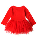 Girls Dress 2017 Christmas Girls Tutu Dress Dots Red Santa Claus Children Clothing Party Girls Clothes Long Sleeve Baby Dress