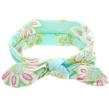 Girls Dot Bowknot Print Floral Headbands Newborn Infant Hair Accessories Children Rabbit Ears Elastic Hair Bands Baby Headwear