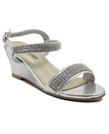 Girls Diamante Wedge - Silver