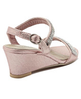 Girls Diamante Wedge - Pink