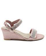 Girls Diamante Wedge - Pink