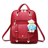 Girls Cute Leather Backpacks Fashion School Bags For Girl Shoulder Bag Summer Candy Colors Backpack