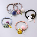 Girls Cute Cartoon Alloy Rabbit Ball Elastic Hair Bands Hair Ornament Hair Ropes Rubber Band Headbands Children Hair Accessories
