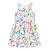 Girls Cotton Dress butterfly 2017 Brand Summer Sleeveless Flower Princess Dress for Kids Girls Dresses