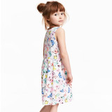 Girls Cotton Dress butterfly 2017 Brand Summer Sleeveless Flower Princess Dress for Kids Girls Dresses