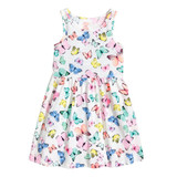 Girls Cotton Dress butterfly 2017 Brand Summer Sleeveless Flower Princess Dress for Kids Girls Dresses