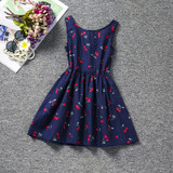 Girls Clothing Summer Girl Dress Children Kids Berry Dress Back V Dress Girls Cotton Kids Vest halter dress Children Clothes