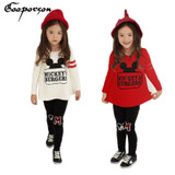 Girls clothing Set Mickey Printed Full Sleeve Shirt Legging Pants Baby Girl Tracksuit Girls Sport Clothes Set Baby Kids Clothing