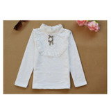 Girls clothing set Kids fashion rose t-shirt + Coat + skirt 3 pcs children birthday party dress high quality cotton Clothes Suit