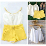 Girls Clothes Set 2017 Summer Baby Sleeveless Tops + Shorts Suits Kids Girls Outfits Chiffon Ruffle 2pcs Children Clothing Set