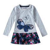 girls clothes baby girsl clothes nova kids girls dresses for girls dress with butterfly dress for girls long sleeve dress H5460